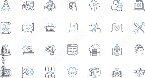 Swimming paddling line icons collection. Splash, Glide, Stroke, Freestyle, Breaststroke, Backstroke, Butterfly vector and linear illustration. Pool,Lane,Training outline signs set