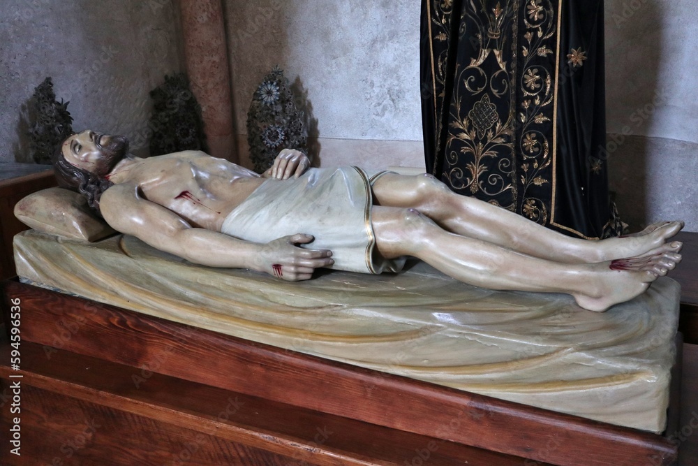 Ravello - Statua del Cristo Morto nel transetto del Duomo
