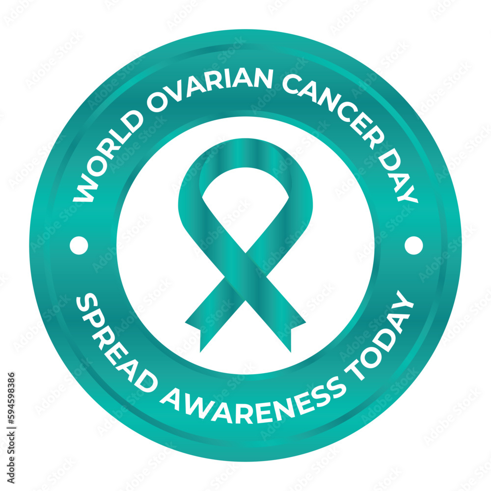 World Ovarian Cancer Day On May 8th Badge Vector Illustration, Vector ...
