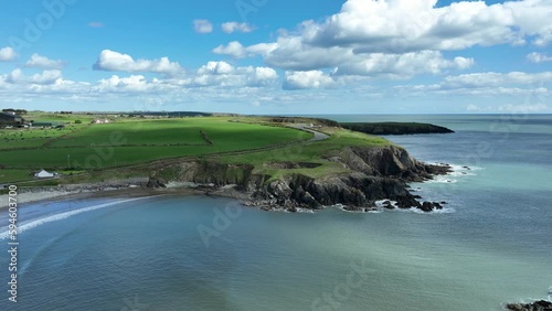 Ireland Coast Waterford Kilmurrin cove on the Copper Coast Drive spring photo