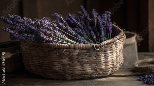 rustic charm of a lavender. AI generated