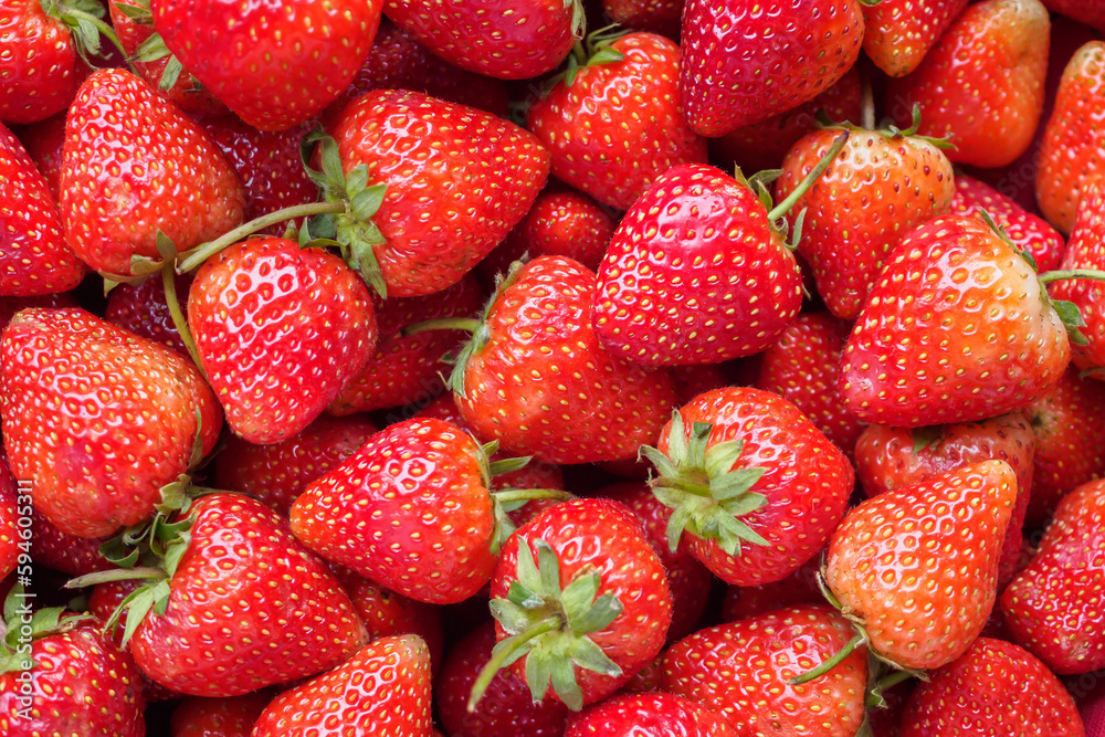 Fresh organic red strawberry fruit background Fresh organic red strawberry fruit background