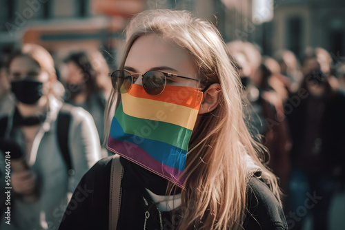LGTBQIA Pride Parade, made with an generative AI