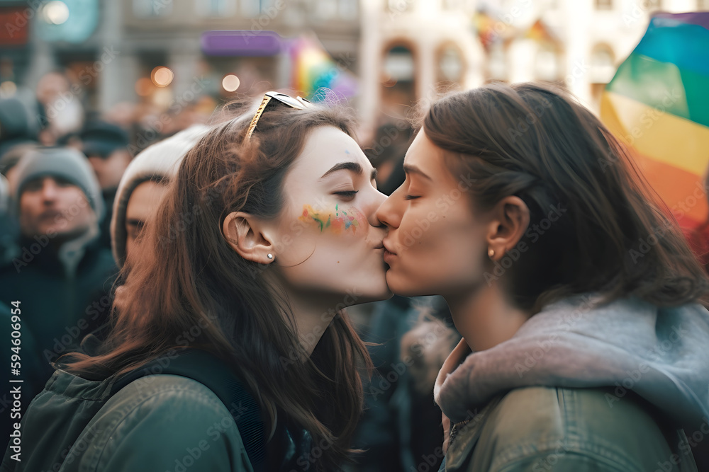 LGTBQIA Pride Parade, made with an generative AI LGTBQIA Pride Parade, made with an generative AI