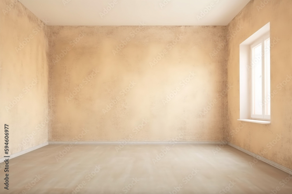 texture wall window minimal blank beige room design plaster light. Generative AI. texture wall window minimal blank beige room design plaster light. Generative AI.