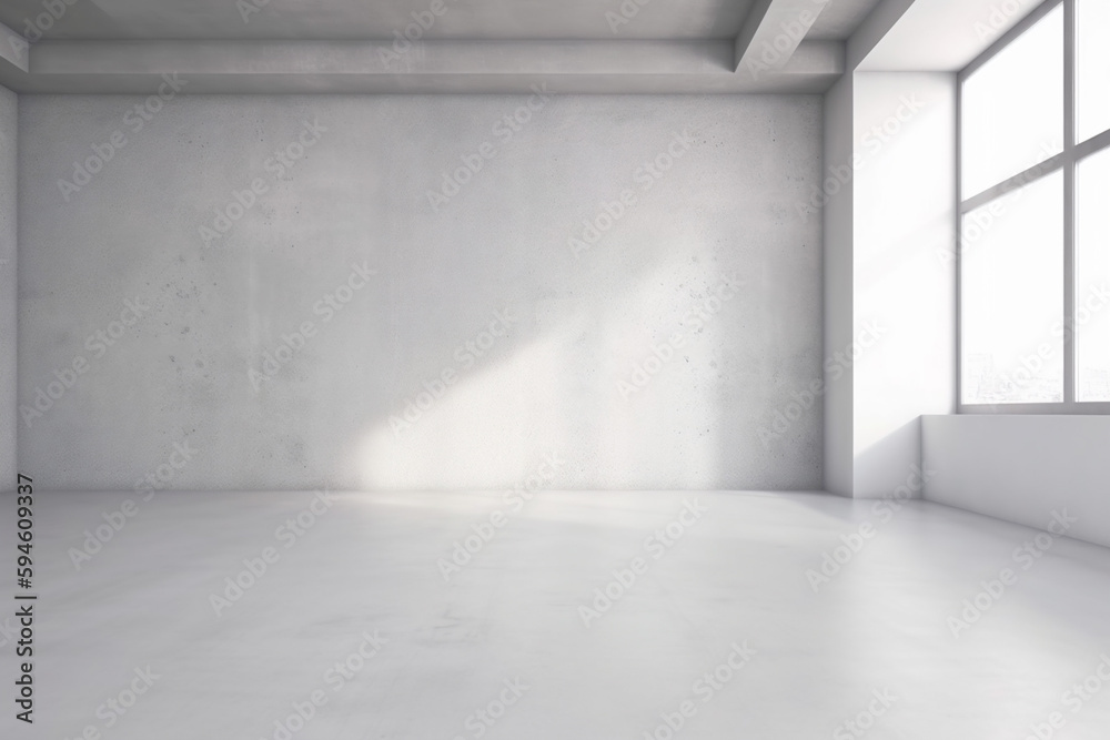 light empty room home white background design window wall interior decor apartment. Generative AI. light empty room home white background design window wall interior decor apartment. Generative AI.