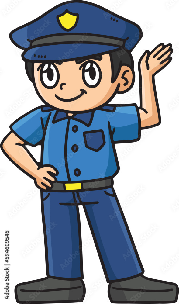 Policeman Cartoon Colored Clipart Illustration Policeman Cartoon Colored Clipart Illustration