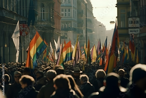 LGTBQIA Protests, made with an generative AI