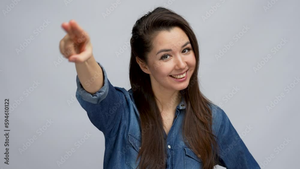 Yes sir. Happy young woman giving salute Yes sir. Happy young woman giving salute
