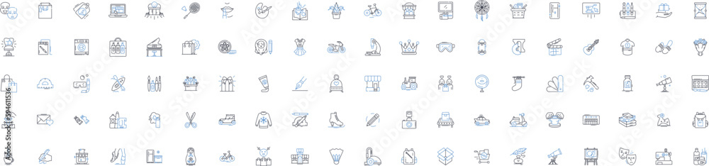 Shopkeeper line icons collection. Merchant, Storekeeper, Retailer, Salesperson, Distributor, Seller, Businessperson vector and linear illustration. Entrepreneur,Trader,Vendor outline signs set