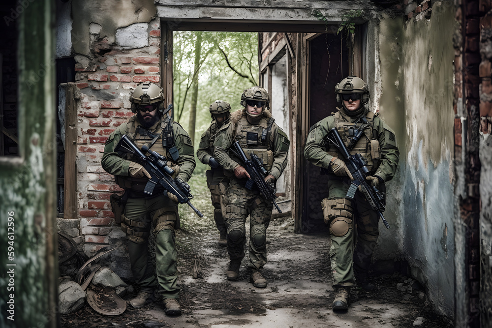 Soldiers defending their Land, made with generative AI