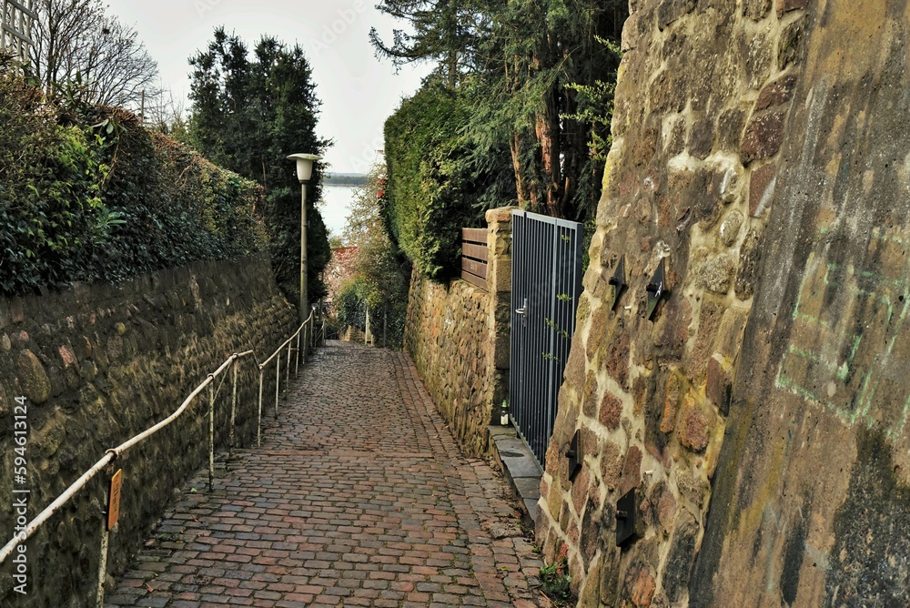 Blankeneser stairs district in Hamburg on the Elbe Blankeneser stairs district in Hamburg on the Elbe