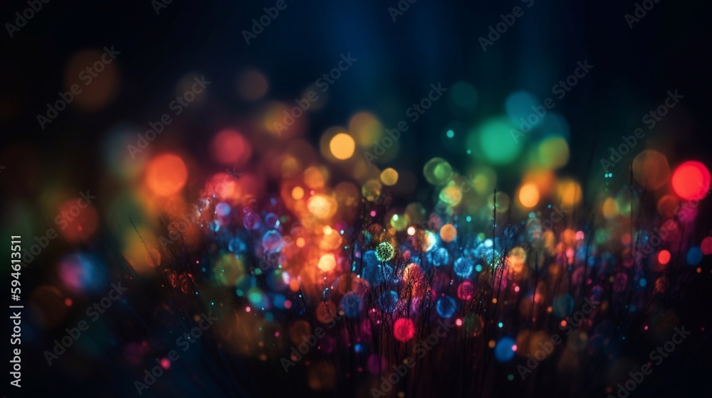 Background with luxurious colourful bokeh. Abstract light blurs bokeh background. Generative AI.