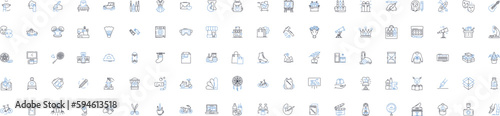 Retail trade line icons collection. Sales, Customer, Inventory, Marketing, Profit, Store, Consumer vector and linear illustration. Shopping,E-commerce,Discounts outline signs set