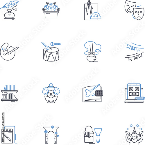 Avant-garde line icons collection. Experimental, Progressive, Innovative, Groundbreaking, Trailblazing, Abstract, Original vector and linear illustration. Cryptic,Unconventional,Piering outline signs