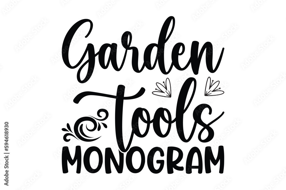 garden tools monogram