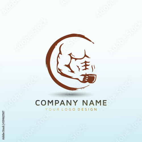 healthy Coffee vector logo design