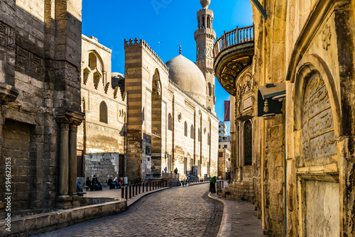 Fototapeta Naklejka Na Ścianę i Meble -  Al-Muizz li-Din Allah Al-Fatimi Street in the Egyptian capital 