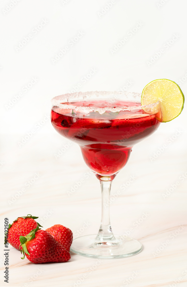 Refreshing Strawberry and lemon Iced Drink Refreshing Strawberry and lemon Iced Drink
