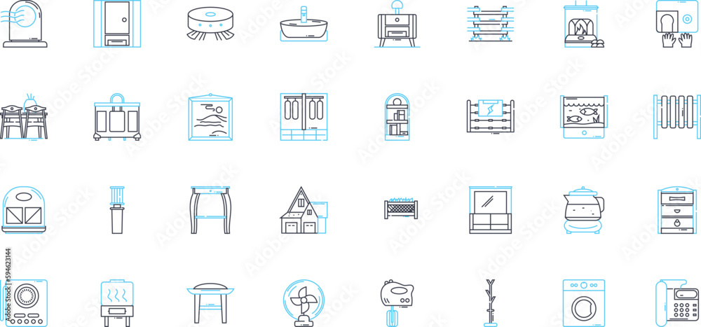 Vintage clothing linear icons set. Retro, Classic, Timeless, Nostalgic, Antique, Old-fashid, Chic line vector and concept signs. Elegant,Stylish,Fashionable outline illustrations