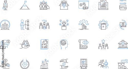 Achievement level line icons collection. Success, Progress, Advancement, Accomplishment, Attainment, Development, Proficiency vector and linear illustration. Mastery,Capability,Capability outline
