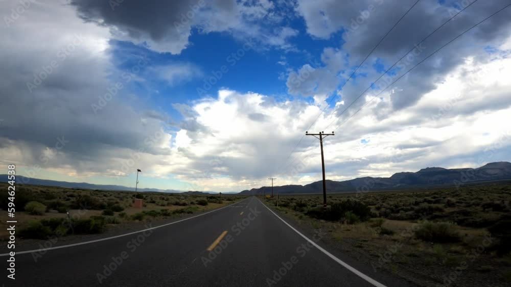 Mammoth Lakes 01 Lee Vining to Mammoth Lakes California Driving POV