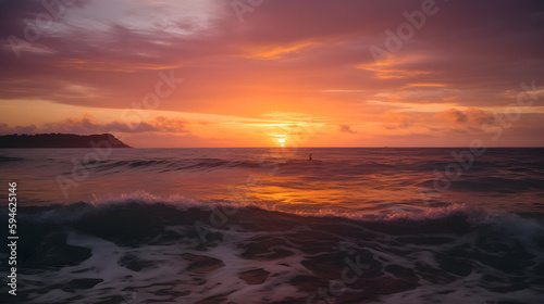 sunset over the sea