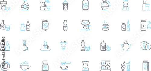 Quiet and peaceful linear icons set. Serene , Tranquil , Calm, Silent , Still , Hushed, Placid line vector and concept signs. Soft ,Gentle ,Soothing outline illustrations