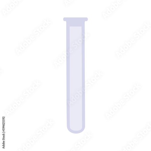 Empty test tube. Laboratory test tube icon. Empty glass test tube vector illustration