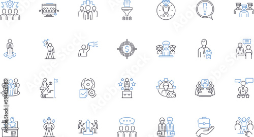 Visionary line icons collection. Innovation, Imagination, Dreamer, Inspiration, Futuristic, Creative, Ideation vector and linear illustration. Forward-thinking,Piering,Inventive outline signs set