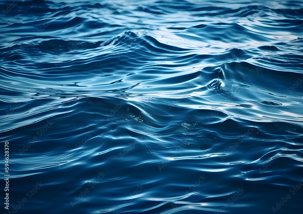 Shiny water surface close up