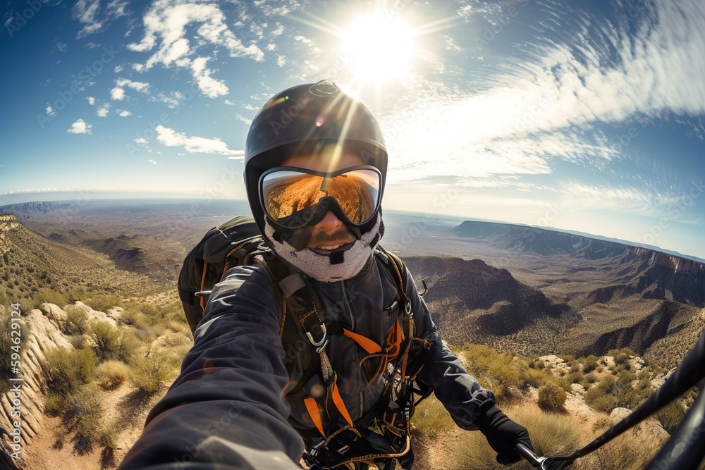A Man Riding A Bike Down A Dirt Road Next To A Mountain Desert Time-lapse Photography Adventure Travel Generative AI A Man Riding A Bike Down A Dirt Road Next To A Mountain Desert Time-lapse Photography Adventure Travel Generative AI