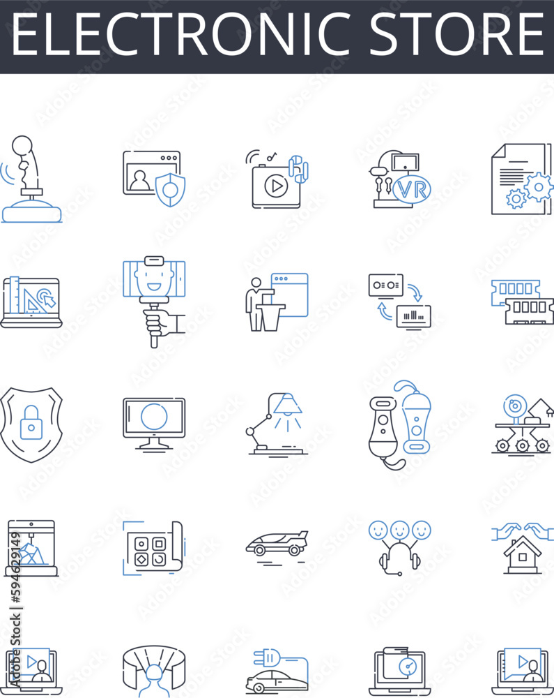 Electronic store line icons collection. Decentralization, Cryptography, Transparency, Consensus, Immutable, Smart contracts, Ledger vector and linear illustration. Trustless,Mining,Proof-of-stake Electronic store line icons collection. Decentralization, Cryptography, Transparency, Consensus, Immutable, Smart contracts, Ledger vector and linear illustration. Trustless,Mining,Proof-of-stake