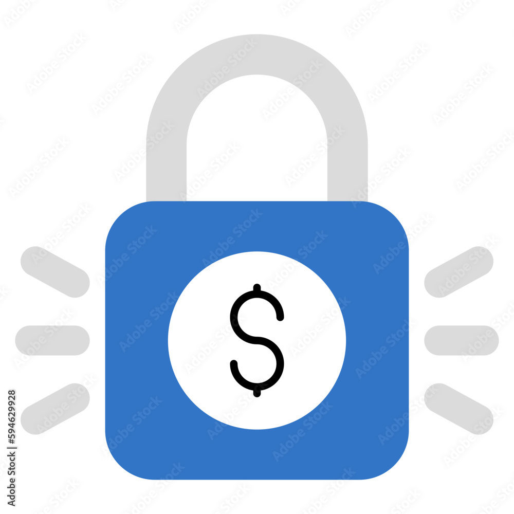 A premium download icon of financial security A premium download icon of financial security