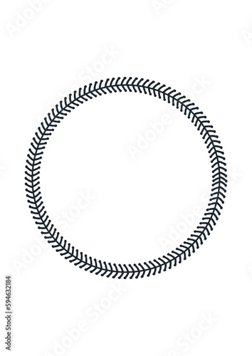 Baseball Stitch Circle Frame