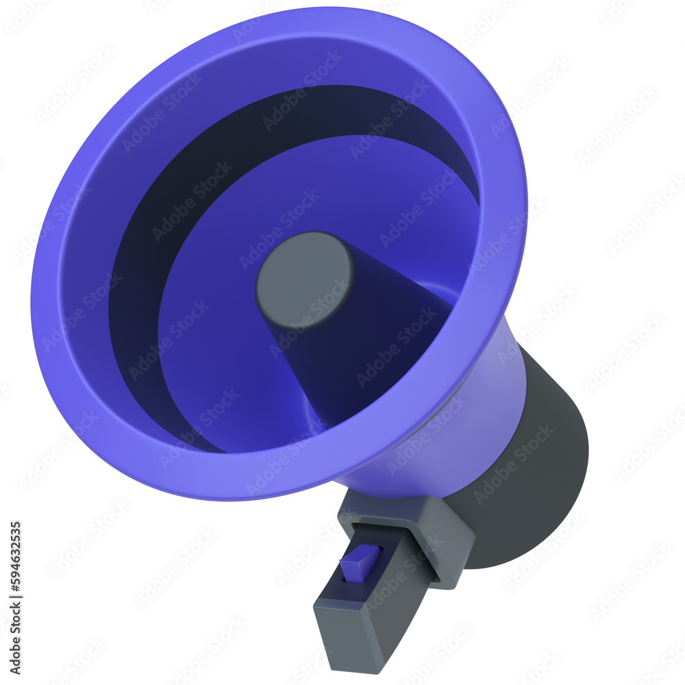 Megaphone 3d icon Megaphone 3d icon