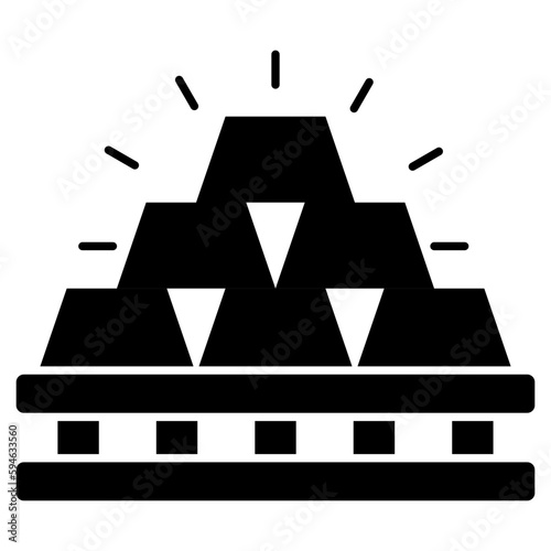 An editable design icon of ingots