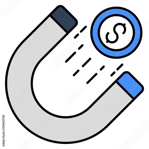 Premium download icon of attract money