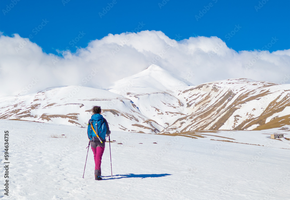 Appennini mountains, Italy - The mountain snow summit of central Italy, Abruzzo region, above 2500 meters