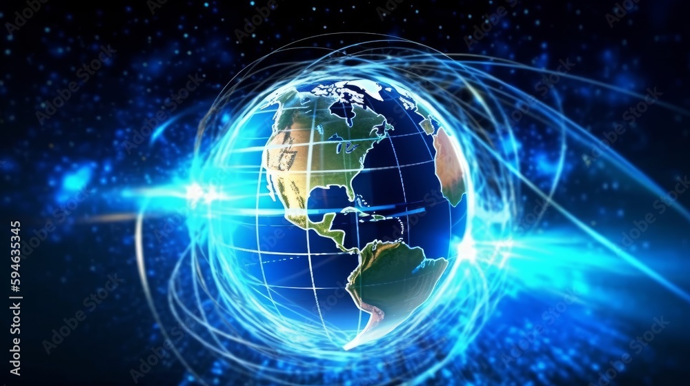 Internet concept of global business, ideas of conducting business operations and transactions on a global scale, e-commerce, digital marketing, online payments, remote collaboration. Generative AI Internet concept of global business, ideas of conducting business operations and transactions on a global scale, e-commerce, digital marketing, online payments, remote collaboration. Generative AI
