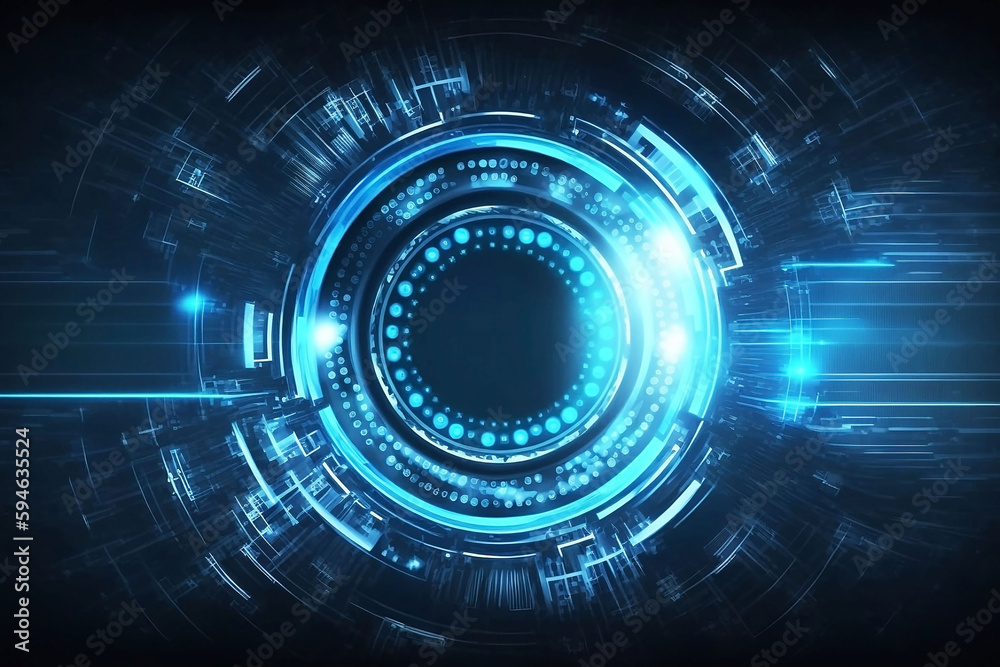 Digital Glow. Abstract Illustration with Light and Digital Background