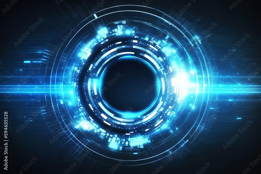 Digital Glow. Abstract Illustration with Light and Digital Background