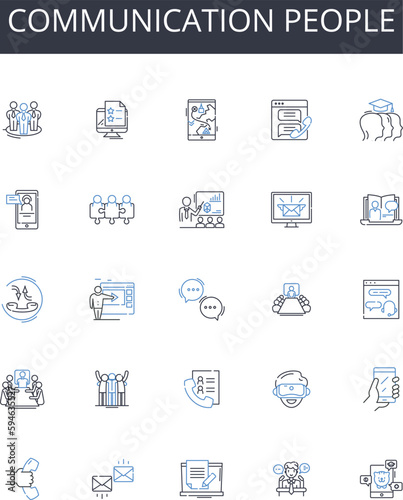 Communication people line icons collection. Alterations, Sewing, Bespoke, Measurements, Fabric, Fitting, Stitching vector and linear illustration. Hemming,Pattern,Drape outline signs set