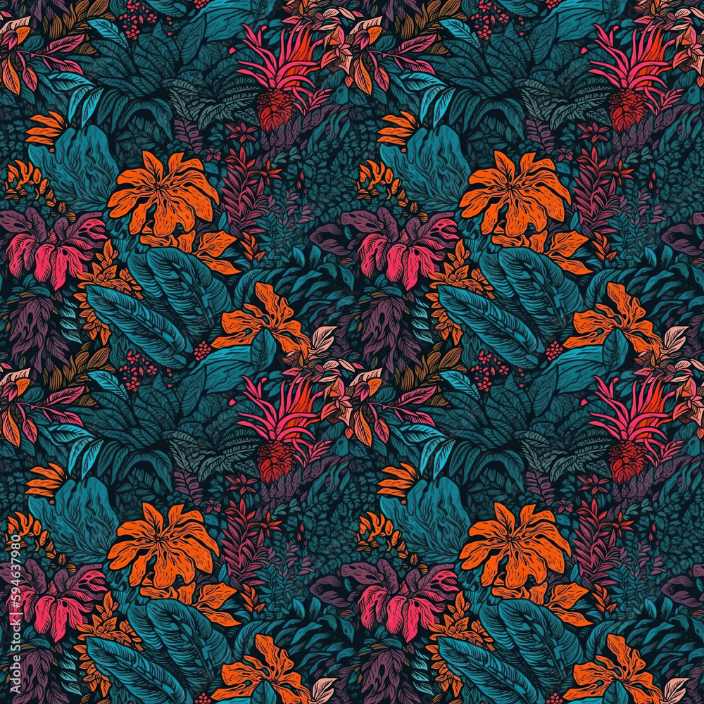 Seamless jungle pattern Seamless jungle pattern