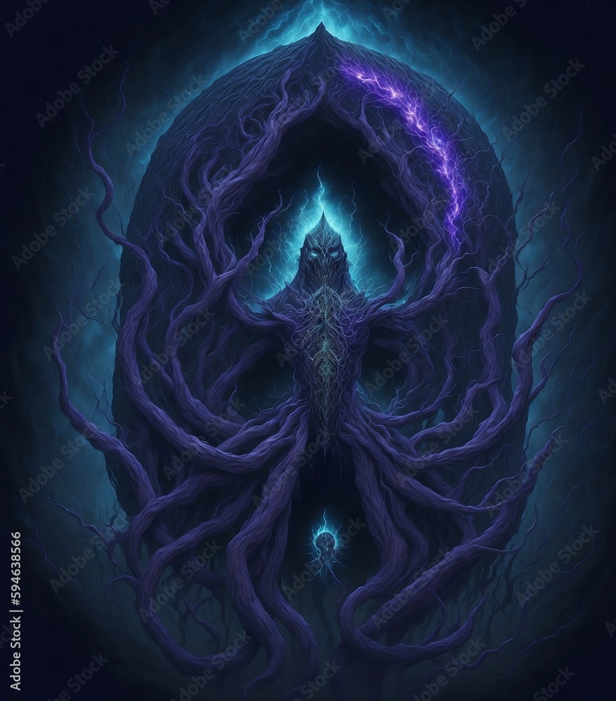 Fototapeta premium Chaos - Tree of Pain 02 Created with a Generative Ai Technology