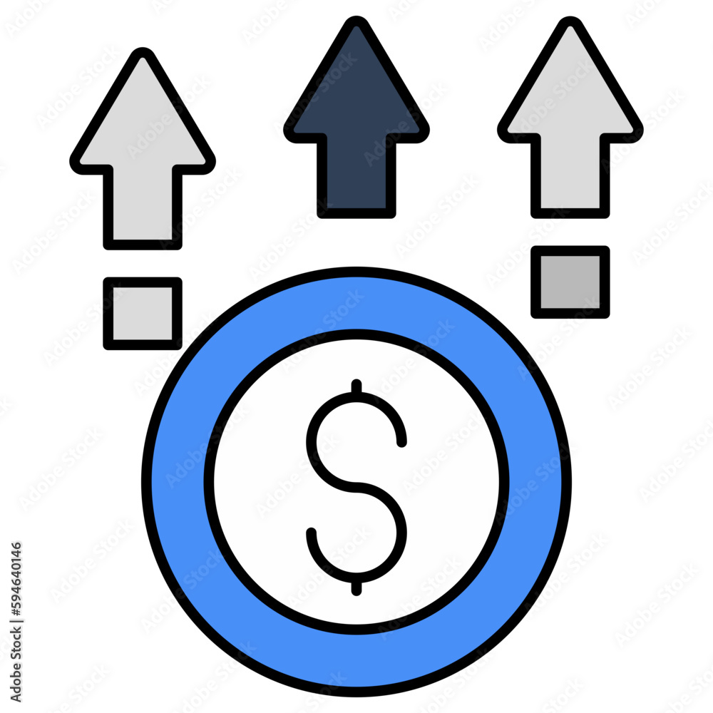 Conceptualizing design icon of inflation Conceptualizing design icon of inflation