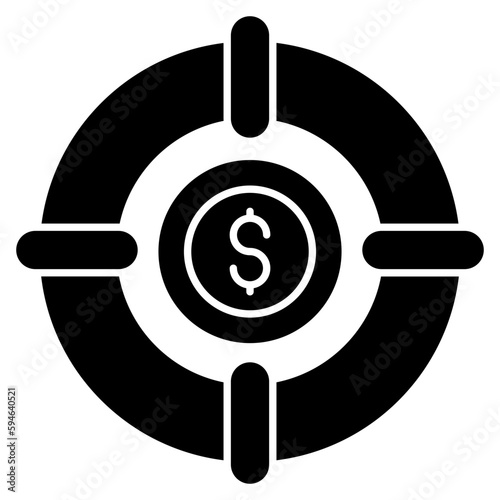 Trendy design icon of money target