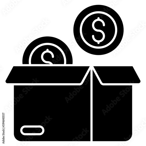Modern design icon of cash box 