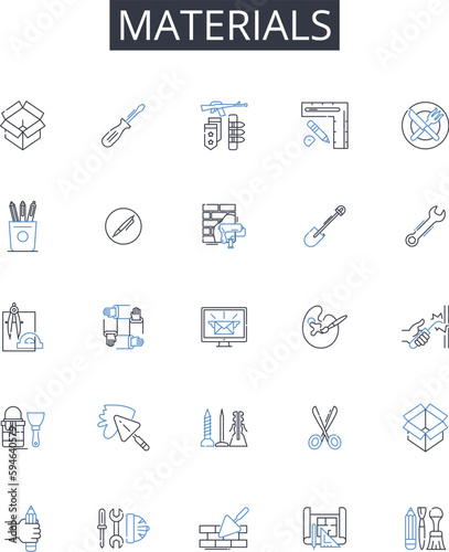 Materials line icons collection. Experts, Insiders, Professionals, Gurus, Influencers, Pundits, Analysts vector and linear illustration. Specialists,Authorities,Practitirs outline signs set