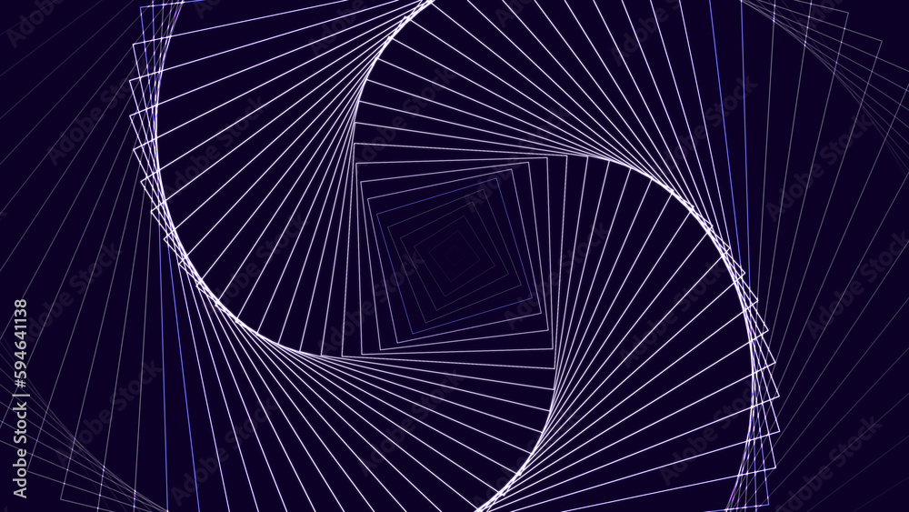 Naklejka premium Journey through the Abstract: A Mesmerizing Tunnel of Shapes - A Dynamic Background for Your Creative Projects.